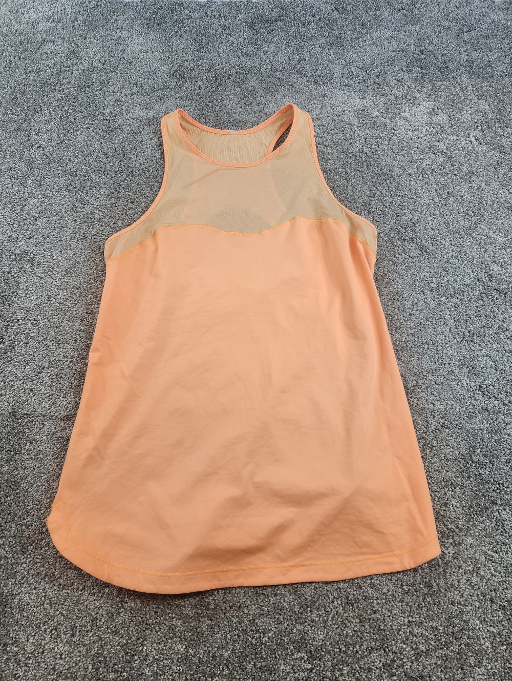 Lululemon Right Round Tank Creamsicle Pop Orange Mesh Open Back Racerback
